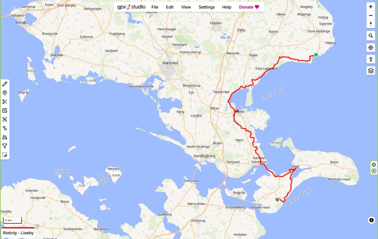 Rodvig - Liseby, 89 km