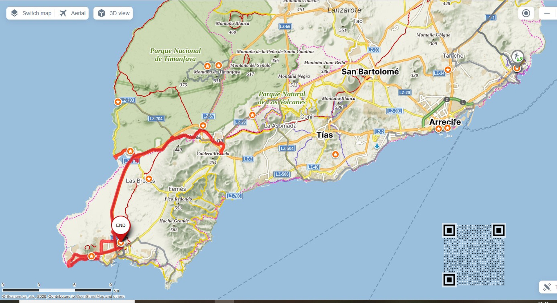 1. deň: po pobreží na západ, potom na sever k salinám - 58 km