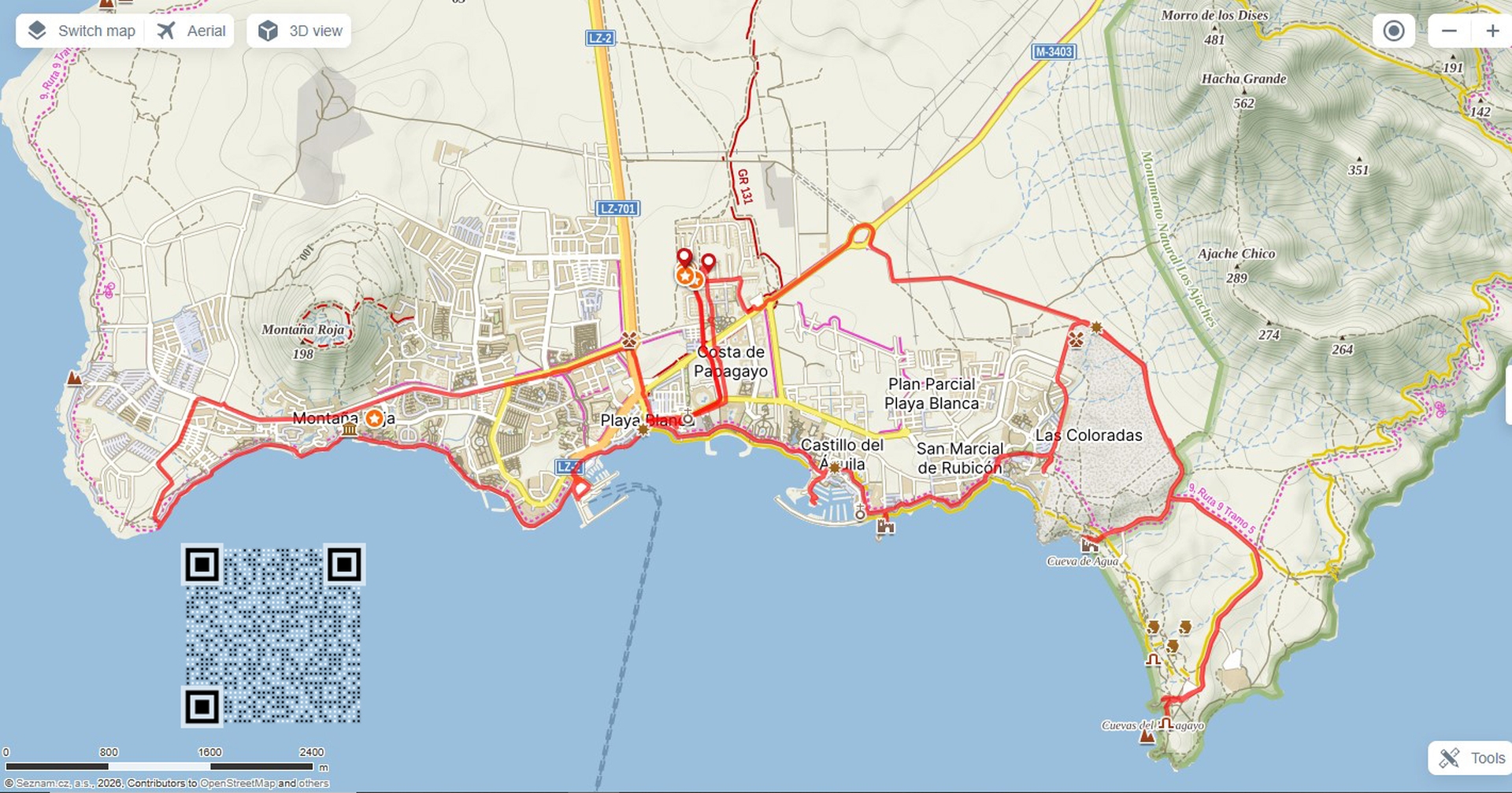 2. deň: k plážam Papagayo a Mujeres - 40 km