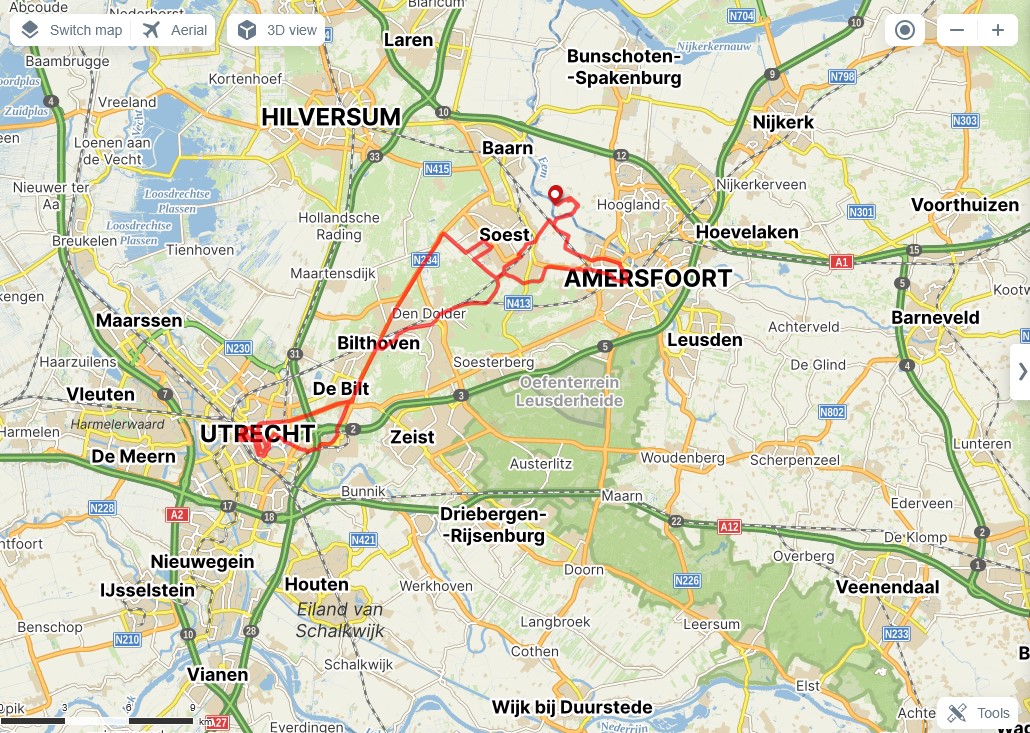Na bicykli do Utrechtu a späť - 72 km